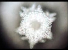 Cristal d'eau exposé au mot Paix