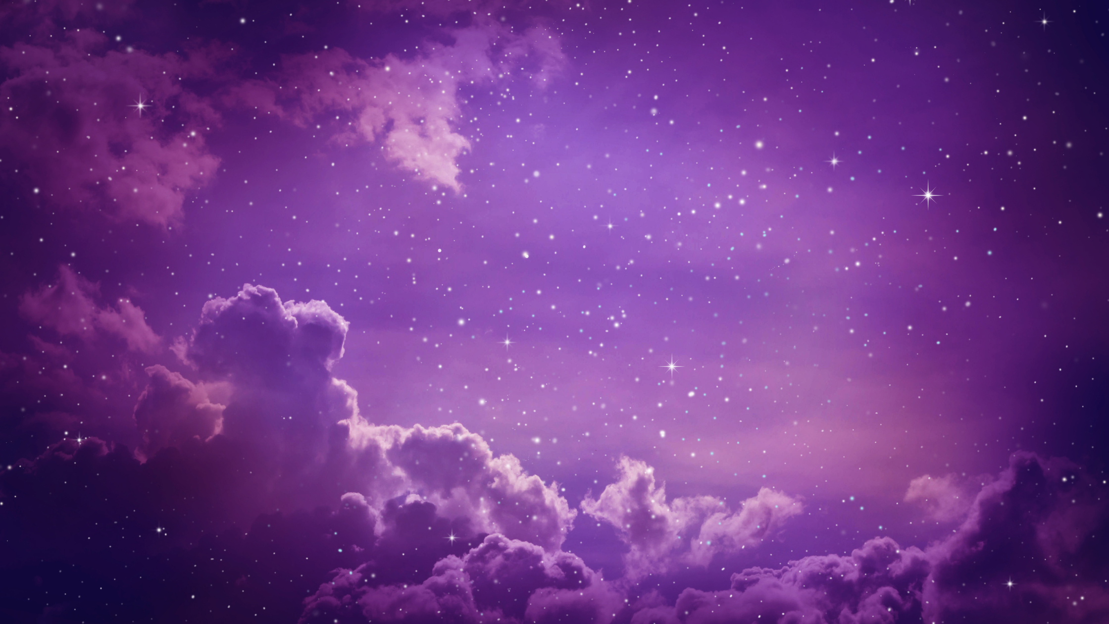 Ciel nocturne étoilé violet — réveils nocturnes et horloge des organes